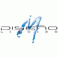 m diseño liquido logo vector logo