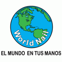 world nail logo vector logo