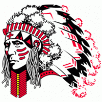 Red indian warrior logo vector logo
