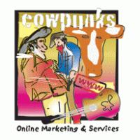 Cowpunks online marketing & services logo vector logo