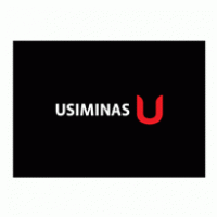 Usiminas negative red logo vector logo