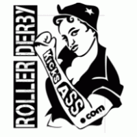 Roller Derby Kicks Ass logo vector logo