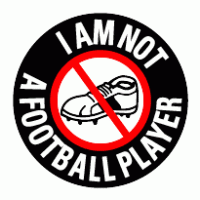 I am not a football player logo vector logo