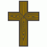 wood cross logo vector logo