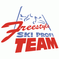freestyle ski profi team logo vector logo