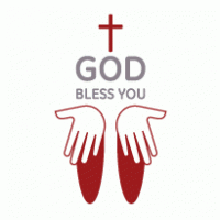 God bless you logo vector logo