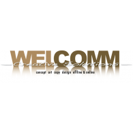 Welcomm creative solutions logo vector logo