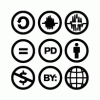 Creative Commons License logo vector logo