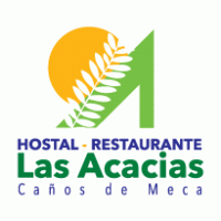 las acacias hostal restaurante logo vector logo
