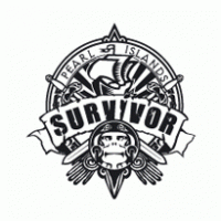 Survivor Pearl Islands (B&W) logo vector logo