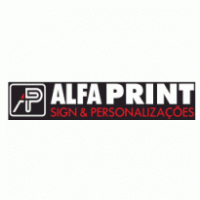 Alfa Print logo vector logo
