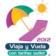 Viaja y Vuela logo vector logo