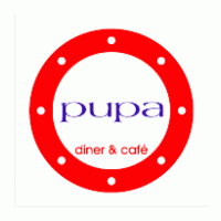 pupa diner logo vector logo