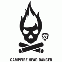 Campfire Head logo vector logo