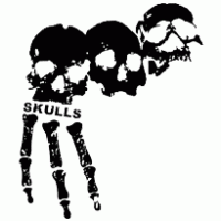 3 skulls logo vector logo