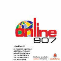 Online 907 logo vector logo