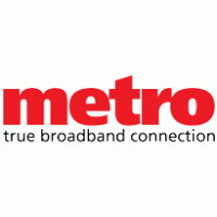Metro – true broadband connection logo vector logo