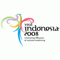 visit indonesia year 2008 logo vector logo