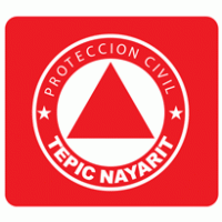 Proteccion Civil Tepic rojo logo vector logo
