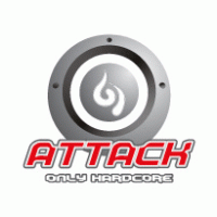 Attack only hardcore logo vector logo