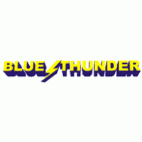 blue thuder logo vector logo