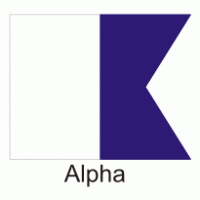 Alpha Flag logo vector logo