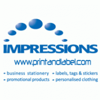 Impressions print & label logo vector logo