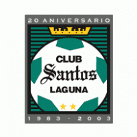 Santos Laguna 20 aniversario logo vector logo