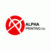 Alpha printing co. logo vector logo