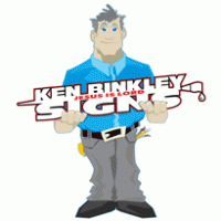 KEN BINKLEY SIGN CO CHARACTER logo vector logo