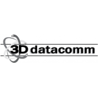3D datacomm logo vector logo