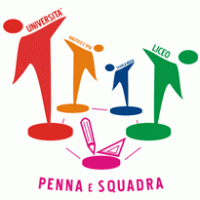 penna e squadra logo vector logo