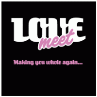 Love meet logo vector logo