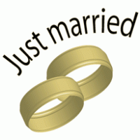 Just married logo vector logo