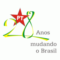 PT 28 anos logo vector logo