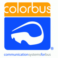 COLORBUS communication systems for bus logo vector logo