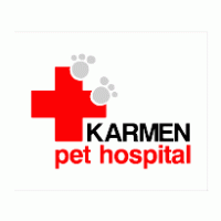 karmen pet hospital logo vector logo