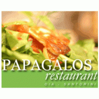 PAPAGALOS restaurant Oia Santorini Greece logo vector logo