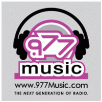 .977 music logo vector logo