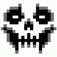 Skull Pixel logo vector logo
