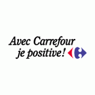 Avec Carrefour je positive! logo vector logo
