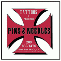 Pins & Needles Tattoo logo vector logo