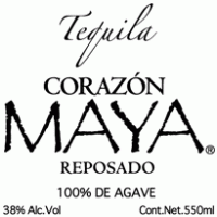 Tequila Corazon MAYA logo vector logo