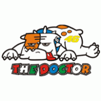 thedoctor rossi 46 dog logo vector logo