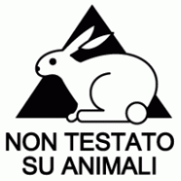 Non testato su animali logo vector logo