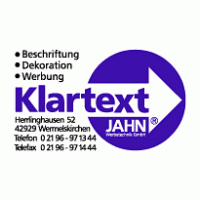 Klartext Jahn Werbetechnik logo vector logo