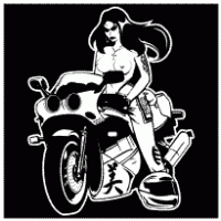 Motorwoman logo vector logo