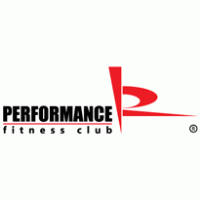 Performance fitness club logo vector logo