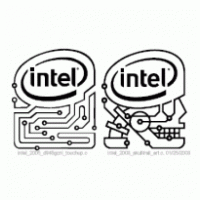 Intel Skulltrail logo vector logo
