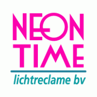 neon time logo vector logo